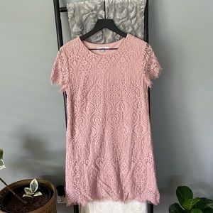 boutique pink lace dress